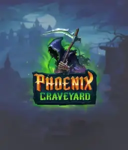 The eerie and atmospheric Phoenix Graveyard slot game interface by ELK Studios, featuring a mysterious graveyard setting. Displayed in this image is the slot's innovative expanding reels, enhanced by its beautifully crafted symbols and dark theme. It vividly depicts the game's legend of the phoenix's revival, attractive for those fascinated by legends.